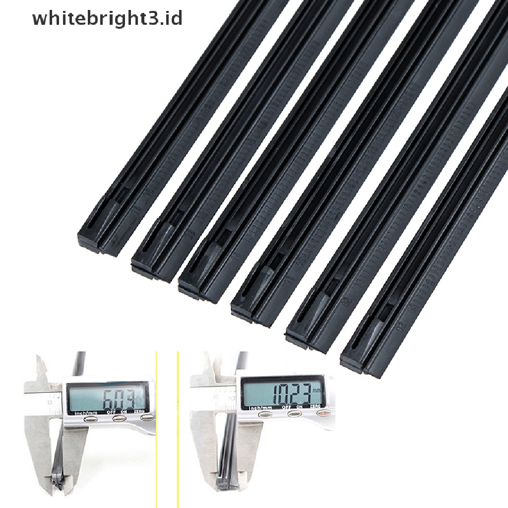 (whitebright3.id) 2pcs Strip Karet wiper Kaca Depan Mobil 6mm 14-22 &quot;