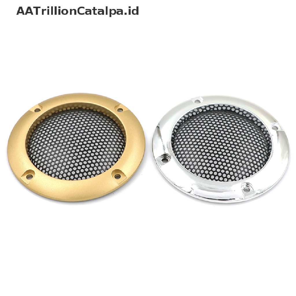 2pcs cover speaker Audio Bahan Logam mesh Bentuk Lingkaran Ukuran 2 inch