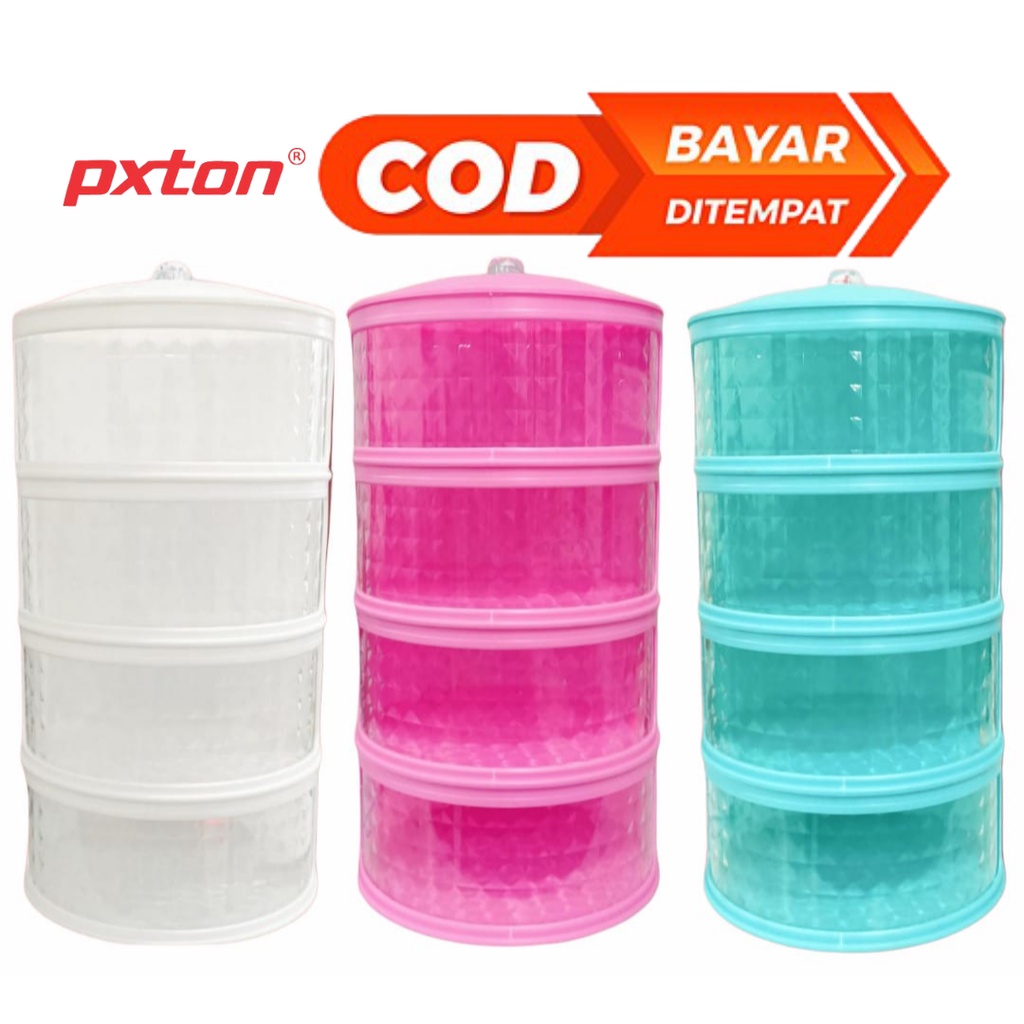 Multi-layer Rak plastik penyimpanan tempat makanan penutup tudung saji Multi-layer Rak plastik penyi