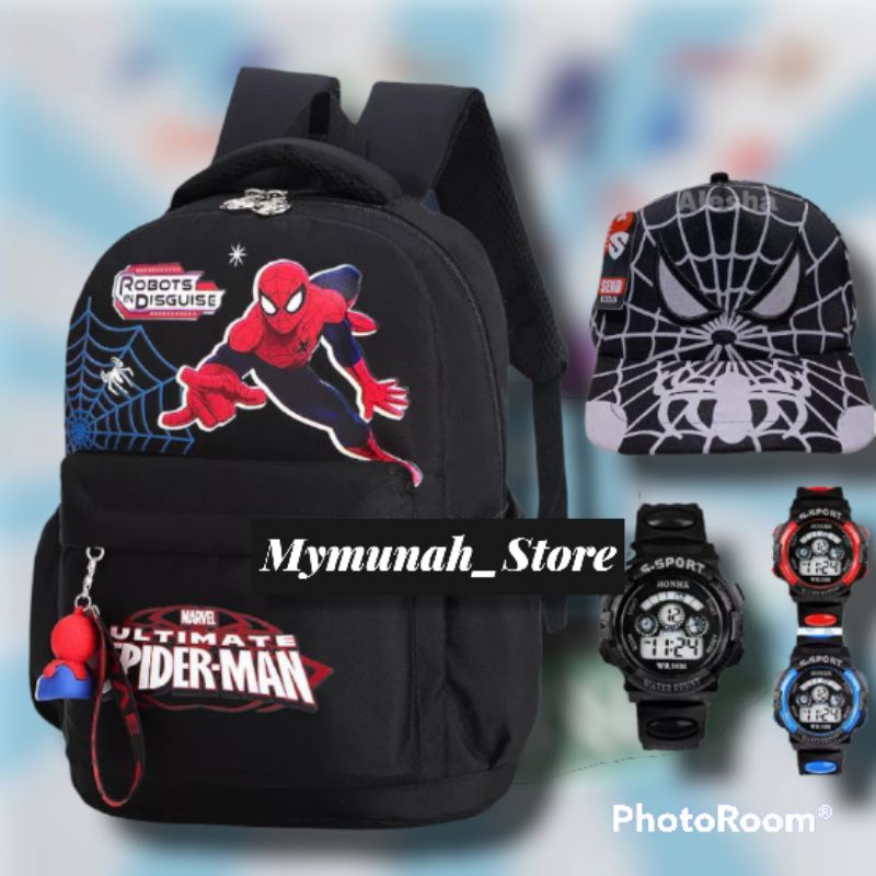 Tas Ransel Anak Sekolah TK SD Karakter Spiderman Superhero Murah