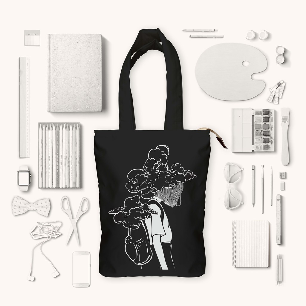 Tote Bag Kanvas Cordura Cloudy