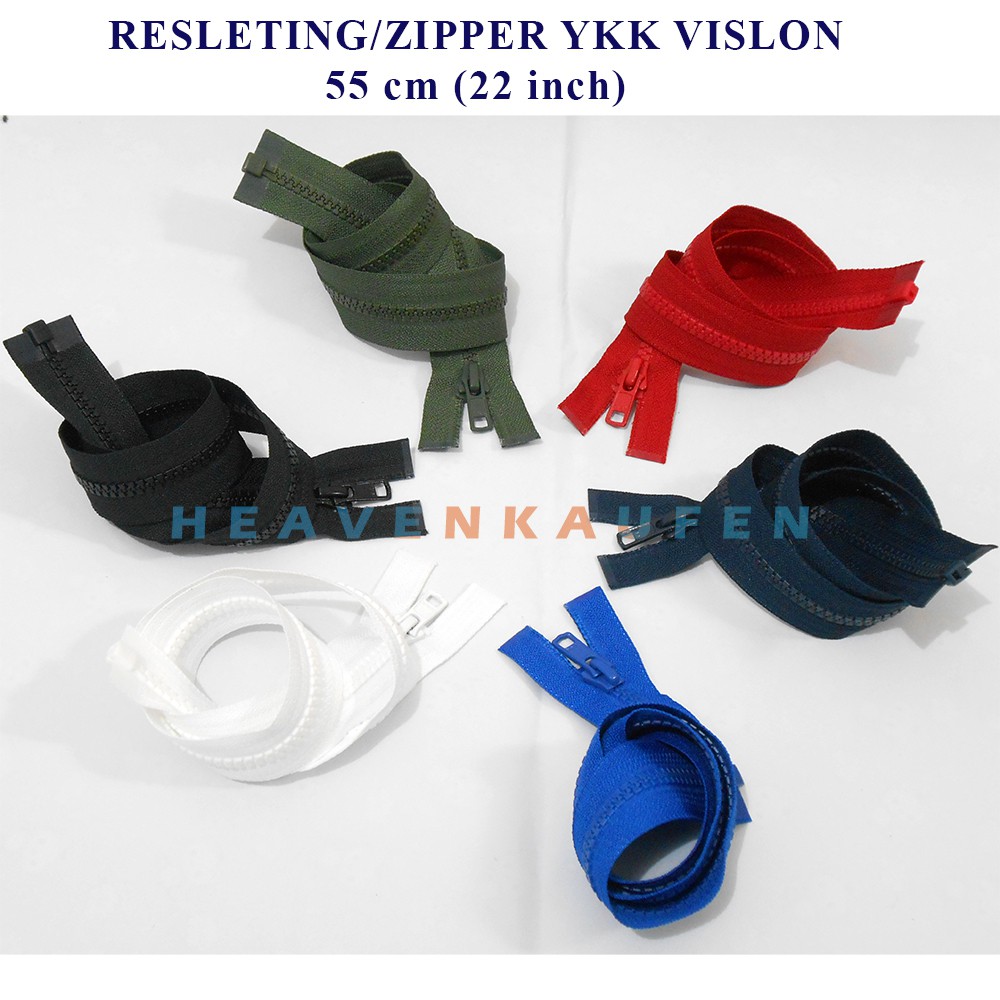 Resleting/Zipper Jaket YKK Vislon 55 cm-22 inch