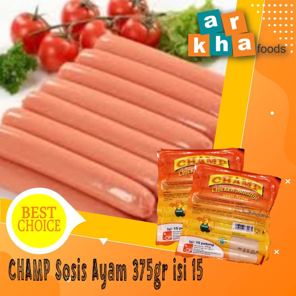 

Sosis Ayam Champ 375GR / Sosis Ayam Champ 1kg / Sosis Champ