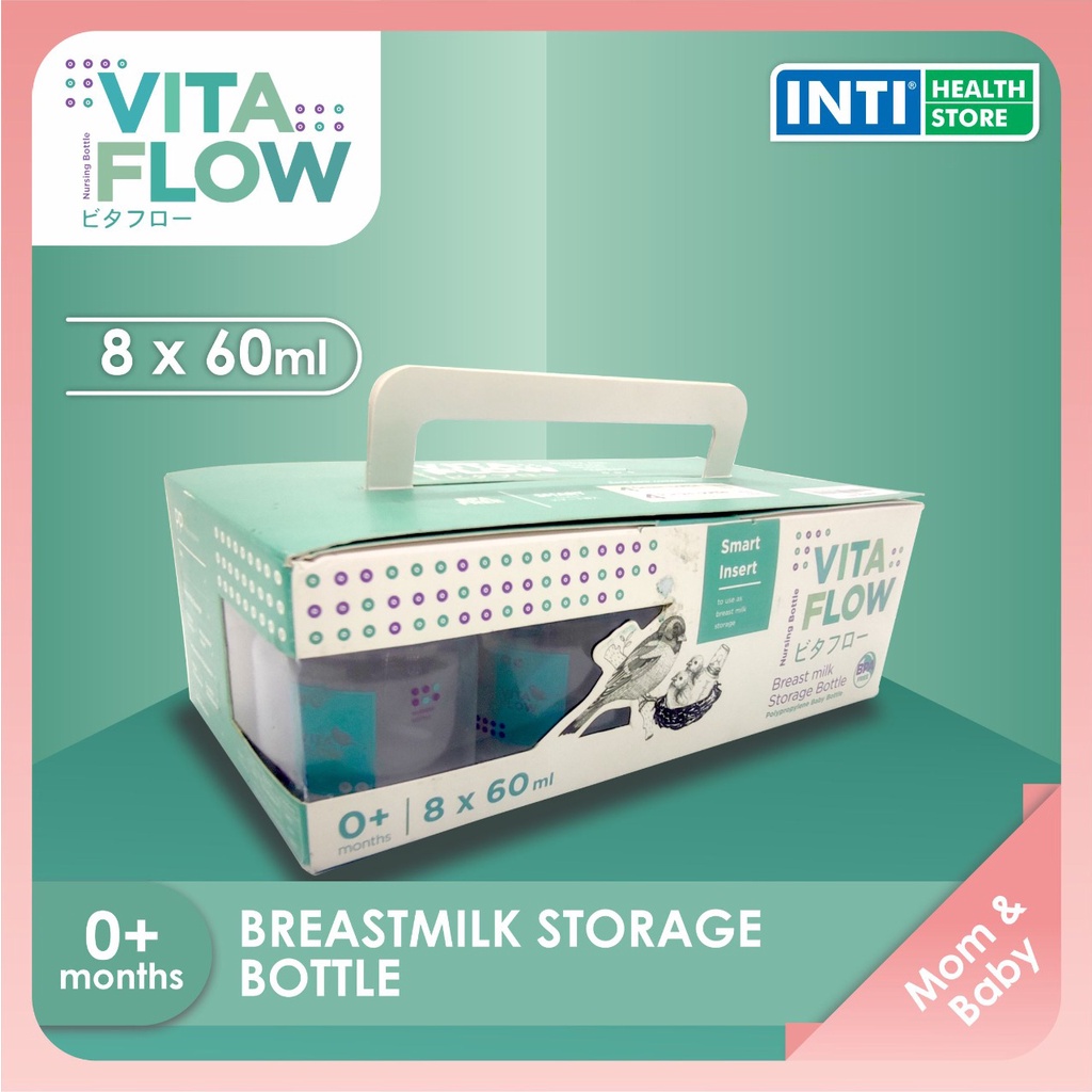 VITAFLOW | Breastmilk Storage Bottle 8x60ml