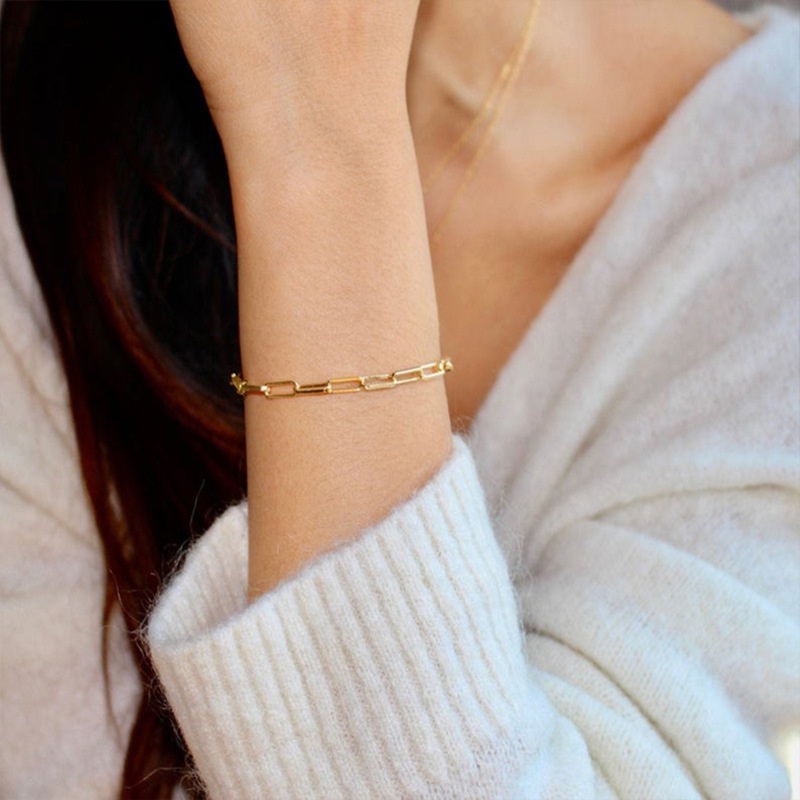 ELEGANTKalung KL197 Choker &amp; Gelang GL82 Bracelet Stainless Steel anti Karat tahan karat Premium Fashion Wanita Kalung Simpel Elegant / BB / DELUNA