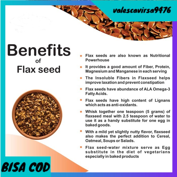 

⭐BISA COD⭐ Natural Golden Flaxseeds 500gr