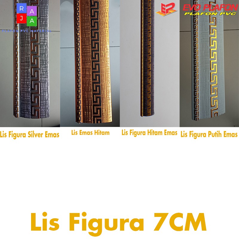 Lis Plafon PVC Mewah Model Figura Lebar 7 cm Harga Permeter