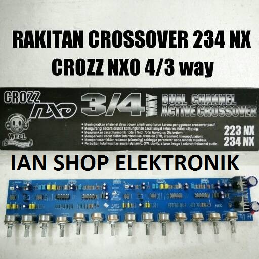 Kit Crossover Aktif NXO WELL 3/4 Way 234 NX Dual Channel Kit Cross Aktif 4 Way Original MAKRO