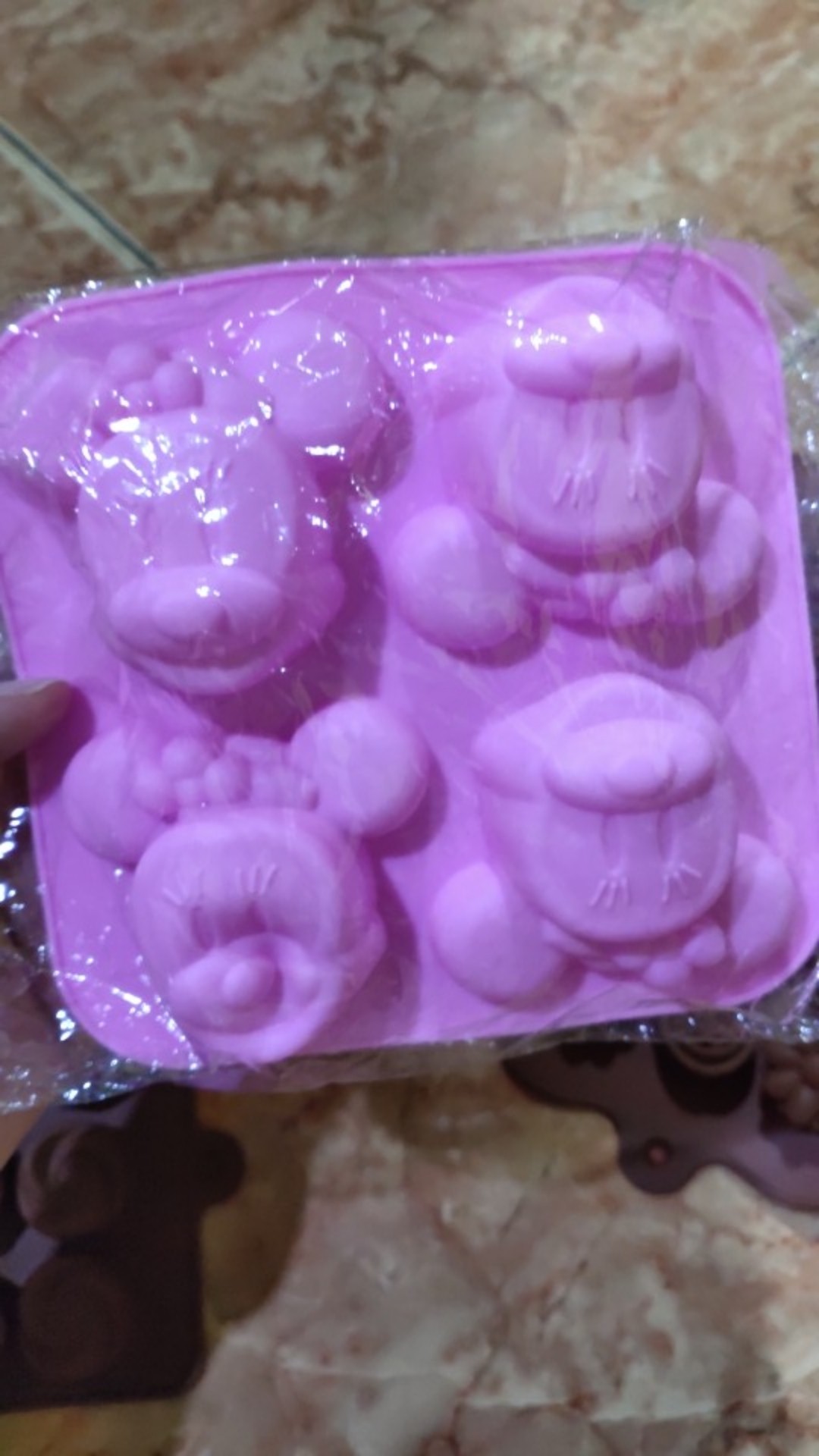 Cetakan Silicon Minnie Mickey Mouse Disney/ Cetakan Coklat / Cetakan Jelly / Cetakan Es Batu Bento