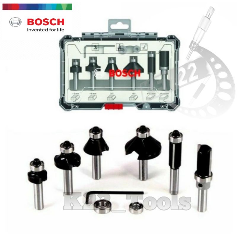 MATA ROUTER MESIN PROFIL KAYU BOSCH SET 6 PCS