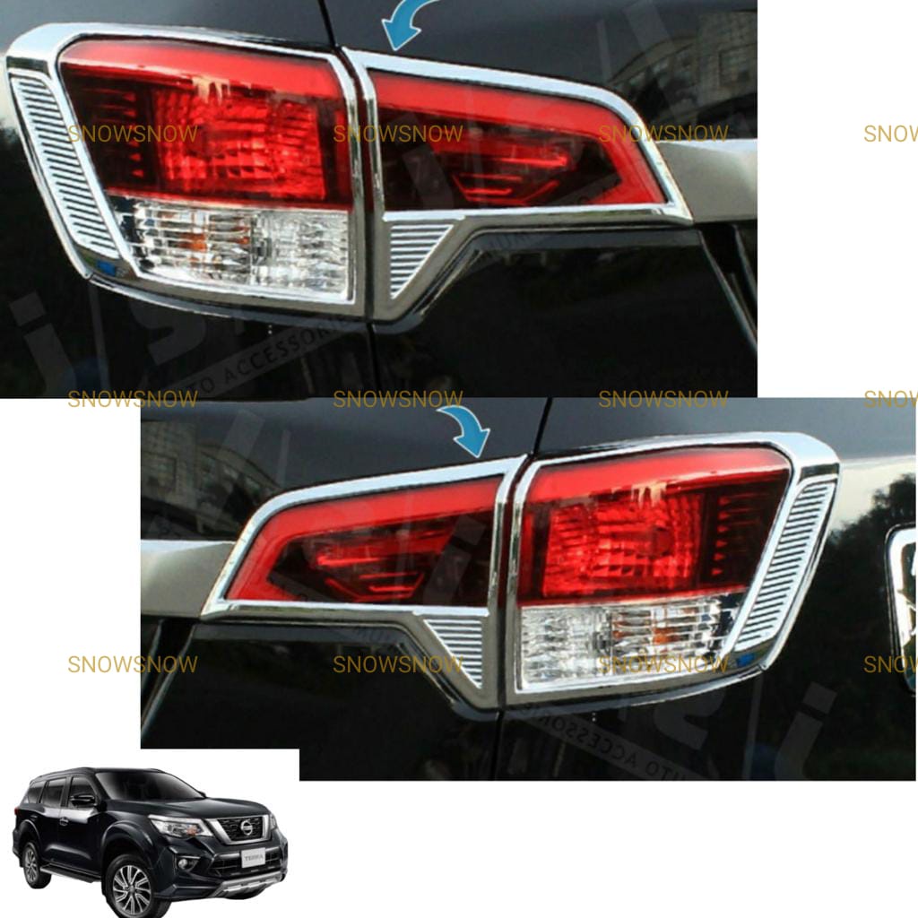 Garnish Lampu Belakang Nissan Terra 2018 2022 up Hitam Chrome