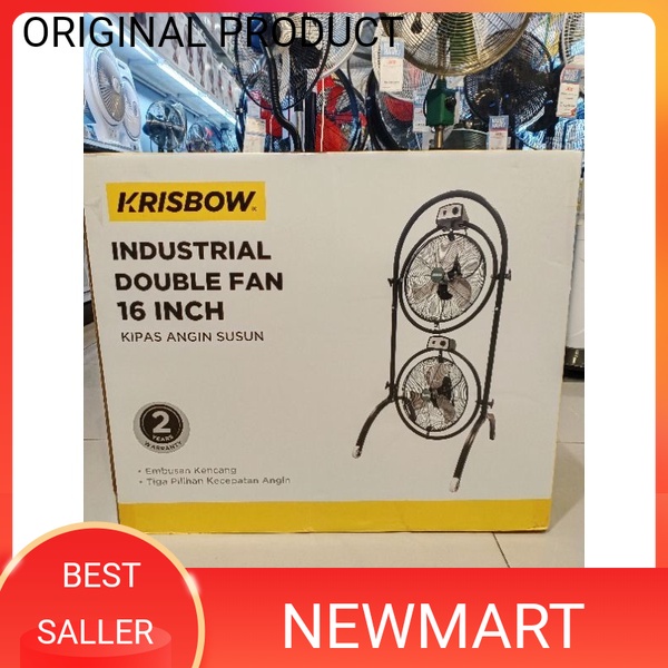 kipas angin ganda krisbow kipas angin double tumpuk 16 inc