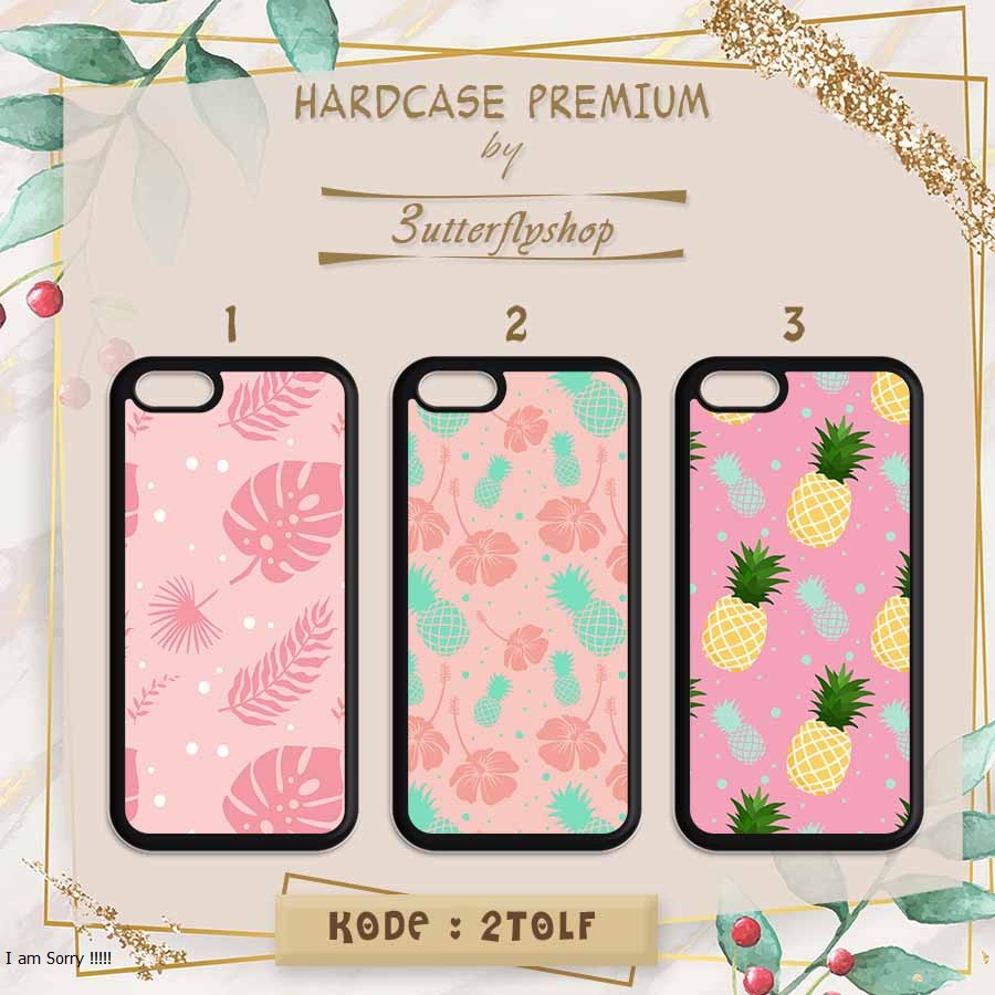 [HARDCASE] Pink Pastel Pineapple case Oppo Vivo Realme Redmi Xiaomi Samsung Iphone