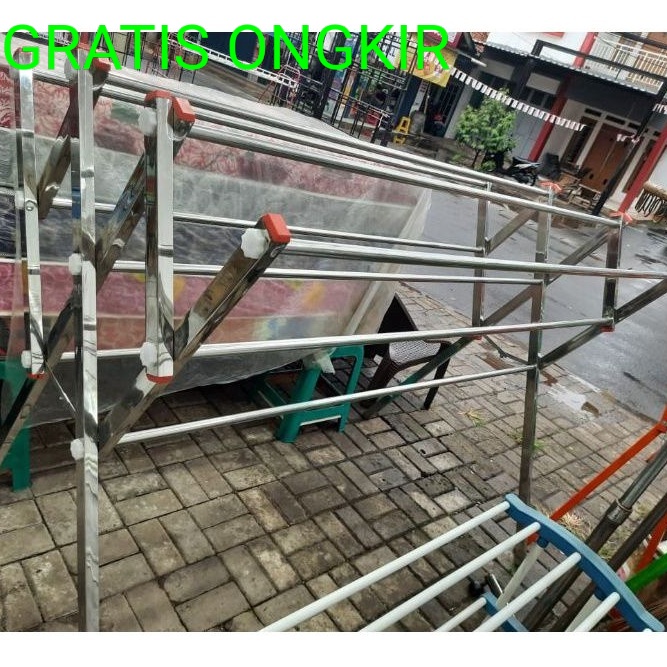 ZEUS -JEMURAN BAJU / PAKAIAN / STAINLESS STEEL ASLI JUMBO ANTI KARAT Dimensi Besar Kuat