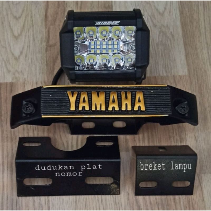 paket lampu tembak rx king 12 titik set kumis yamaha dan breket style bandung