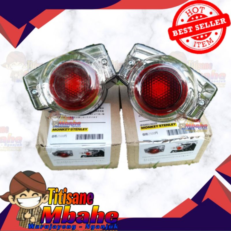Stopan Stoplamp CB Model Takegawa Bening Dalam merah