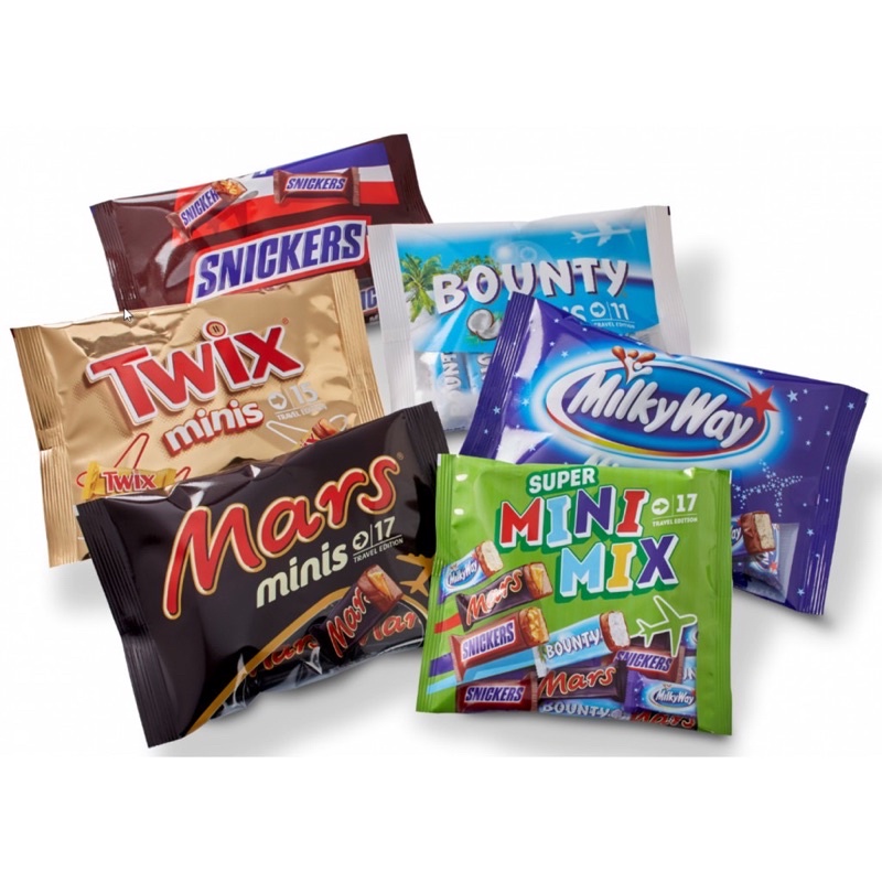 

Cokelat MARS / SNICKERS / TWIX / MILKYWAY / BOUNTY Minis