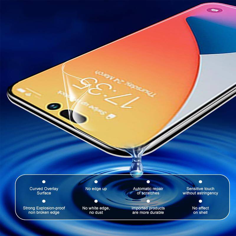 1pc Film Pelindung Layar Hydrogel Full Cover Untuk iPhone 14 13 12 Pro Max Mini 14 Plus 14 Pro 13Pro 12Pro