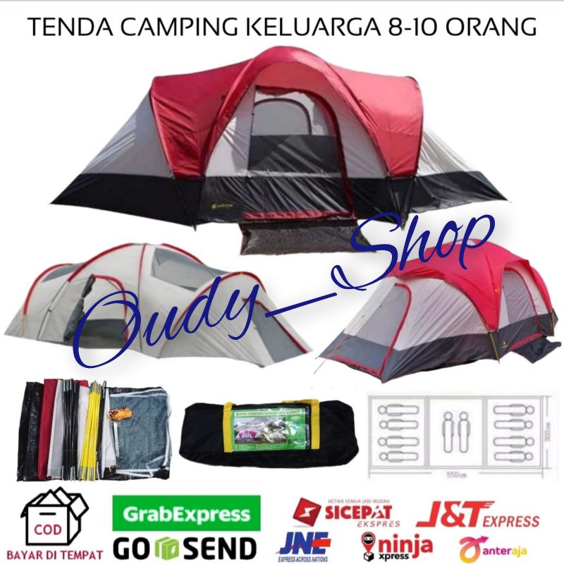 Tenda Dome Camping Keluarga Kapasitas 8-10 Orang Chanodug Family