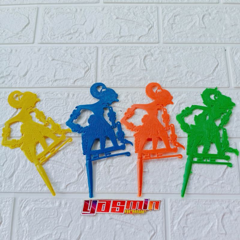 10pcs Mainan Anak Wayang kecil warna warni/wayang-wayangan/wayang murah/grosir/ wayang plastik kecil