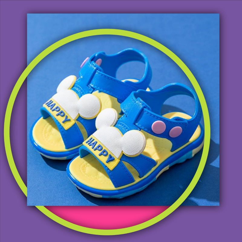 Sepatu Sandal Jelly Anak Mickey Happy import RF