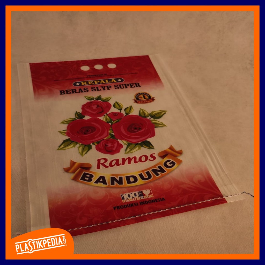 Karung Beras Laminasi Ramos Bandung 5 kg – Ukuran 30x45 cm (Isi 30 pcs)