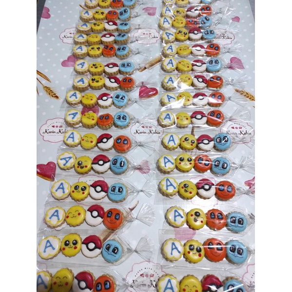 

HAMPERS, SOUVENIR KUKIS ULTAH TEMA POKEMON ISI 4