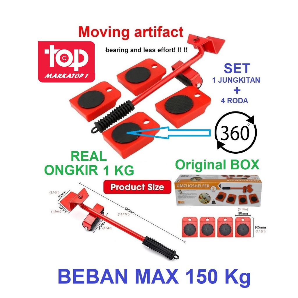 ORIGINAL SET JUNGKITAN RODA ALAT BANTU PINDAH RODA ALAT BANTU ANGKAT furniture mover tool AA