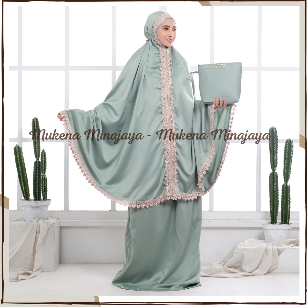 Mukena Dewasa Renda Mewah Nirmala 2 In 1 Jumbo Daily Traveling  Sutra Velvet Premium Fashion Mukenah Dewasa Lesti Muslim Terbaru