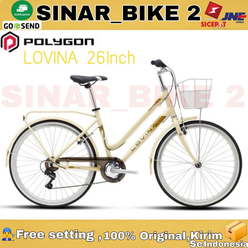 Sepeda Mini Dewasa Keranjang City Bike 26Inch POLYGON LOVINA