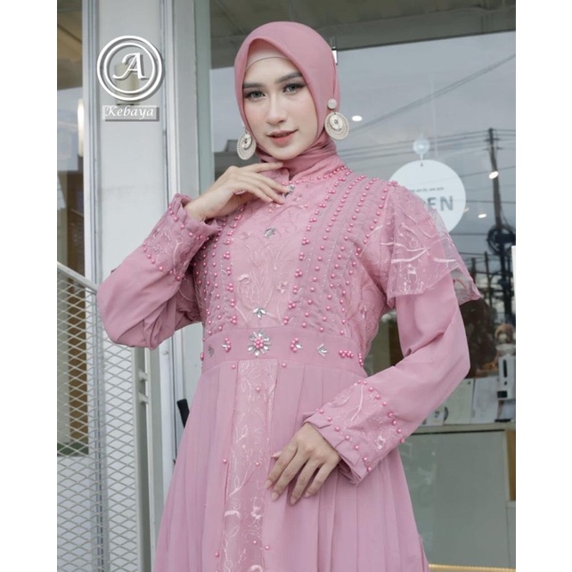 Kadai.Baju / Gamis Humaira / Gamis tulle payet / Gamis wisuda dan pernikahan Size M L XL XXL