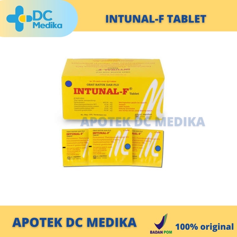 Intunal tablet / intunal forte / intunal sirup / obat flu dan batuk / intunal kuning