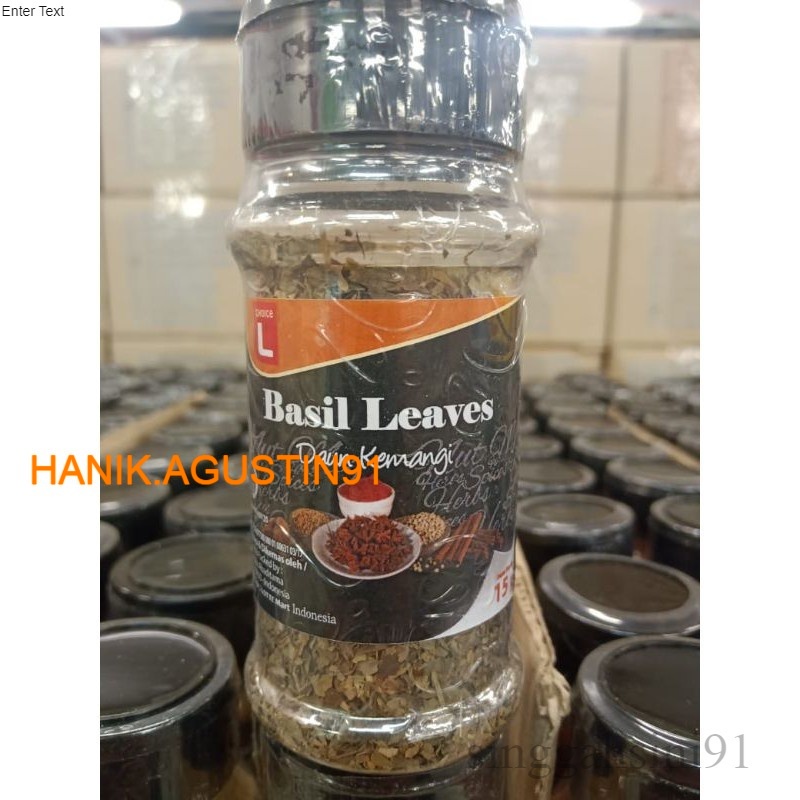 

Choice L DAUN BASIL LEAVES / DAUN KEMANGI KERING BUMBU DAPUR 15GR