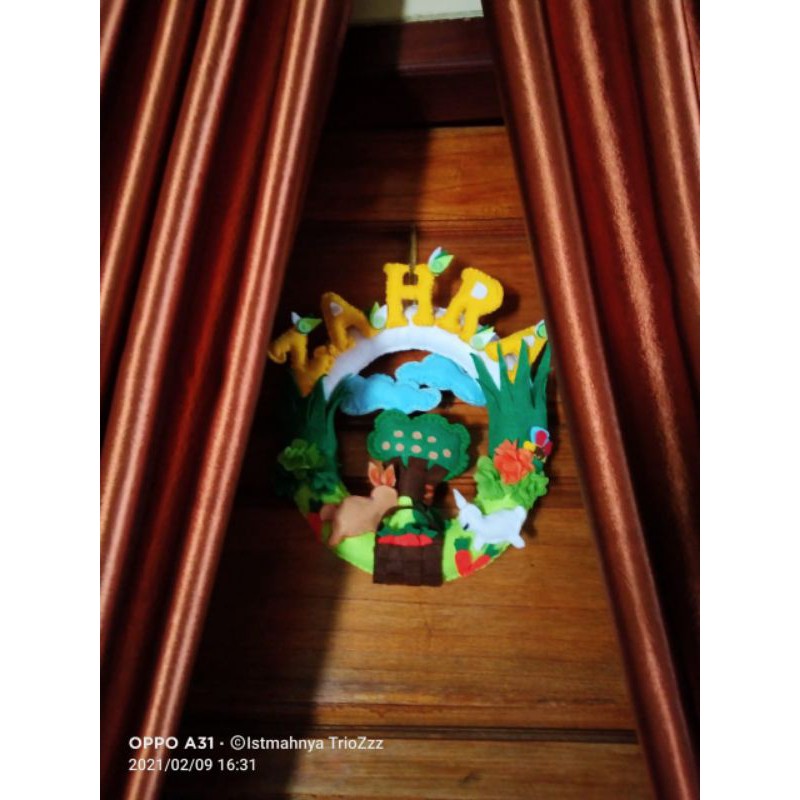 Gantungan Nama Pintu Kamar Anak