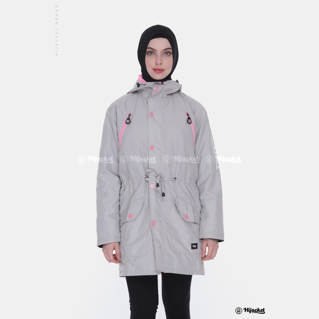 ⭐️GRATIS MASKER HIJAB⭐️ HIJACKET MONTIX SERIES - HIJACKET OFFICIAL HIJACKET STORE JAKET MUSLIMAH JAKET HIJABERS-CREAM