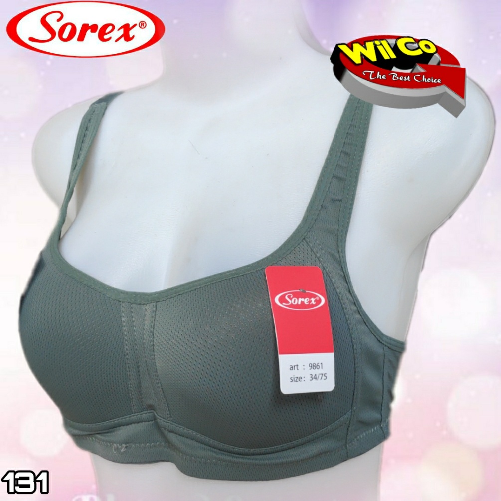 K131 - BRA/BH WANITA SOREX EXTRA COMFORT TANPA KAWAT BUSA TIPIS TIGA PENGAT SIZE 34 - 40 CUB