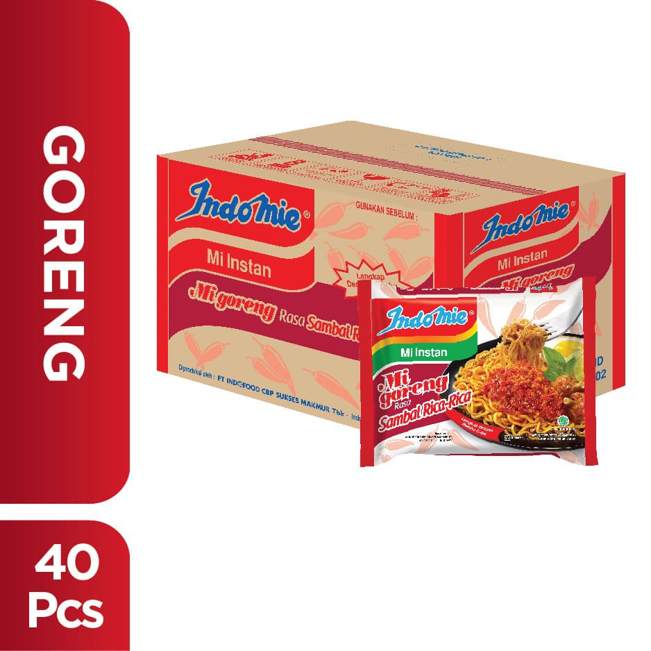 

PROMO 1 DUS ISI 40 PCS - INDOMIE GORENG SAMBAL RICA-RICA TERMURAH
