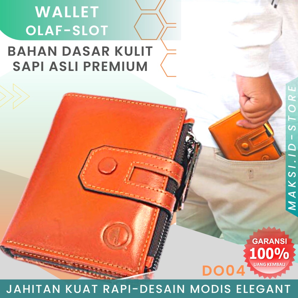 Dompet Kulit Pria Dompet Slot Kartu Pria Lipat Kulit Sapi Asli Dompet Kulit Keren Terbaru Multifungsi Kualitas Premium Original D004 KUALITAS TERJAMIN MEMUASKAN