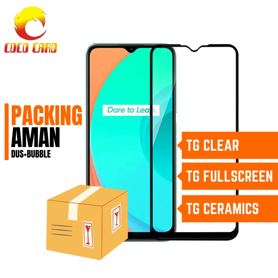TEMPERED GLASS REALME C11 C12 C15 TG ANTI GORES KACA SCREEN PROTECTOR TG CLEAR / TG FULL/ TG CERAMIC
