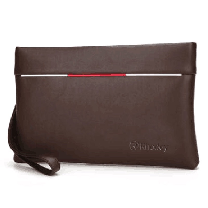 Rhodey Tas Genggam Dompet Kulit Clutch Bag Size Small - HB-005 - Brown