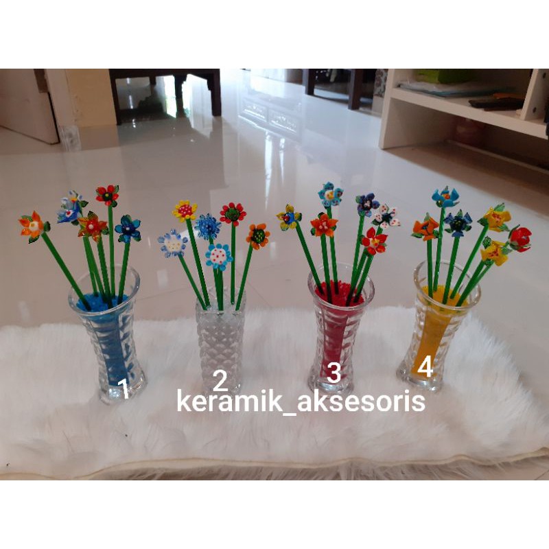 BUNGA LIDI KRISTAL /SATU SET