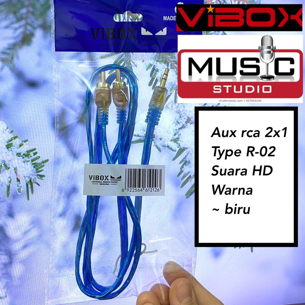 KABEL AUX VIBOX KABEL RCA 2X1 SPEAKER R/L KE HANDPHONE ORIGINAL VIBOX BAHAN TEBAL KUALITAS HD