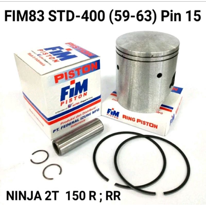 PISTON KIT NINJA C NINJA STD  R RR OVERSIZE 0 STD  NPP FIM IZUMI  NINJA R 150 SEHER KIT NINJA R RR OVERSIS SIZE STD  OVERSIZE 0 STD PEN 15mm-3