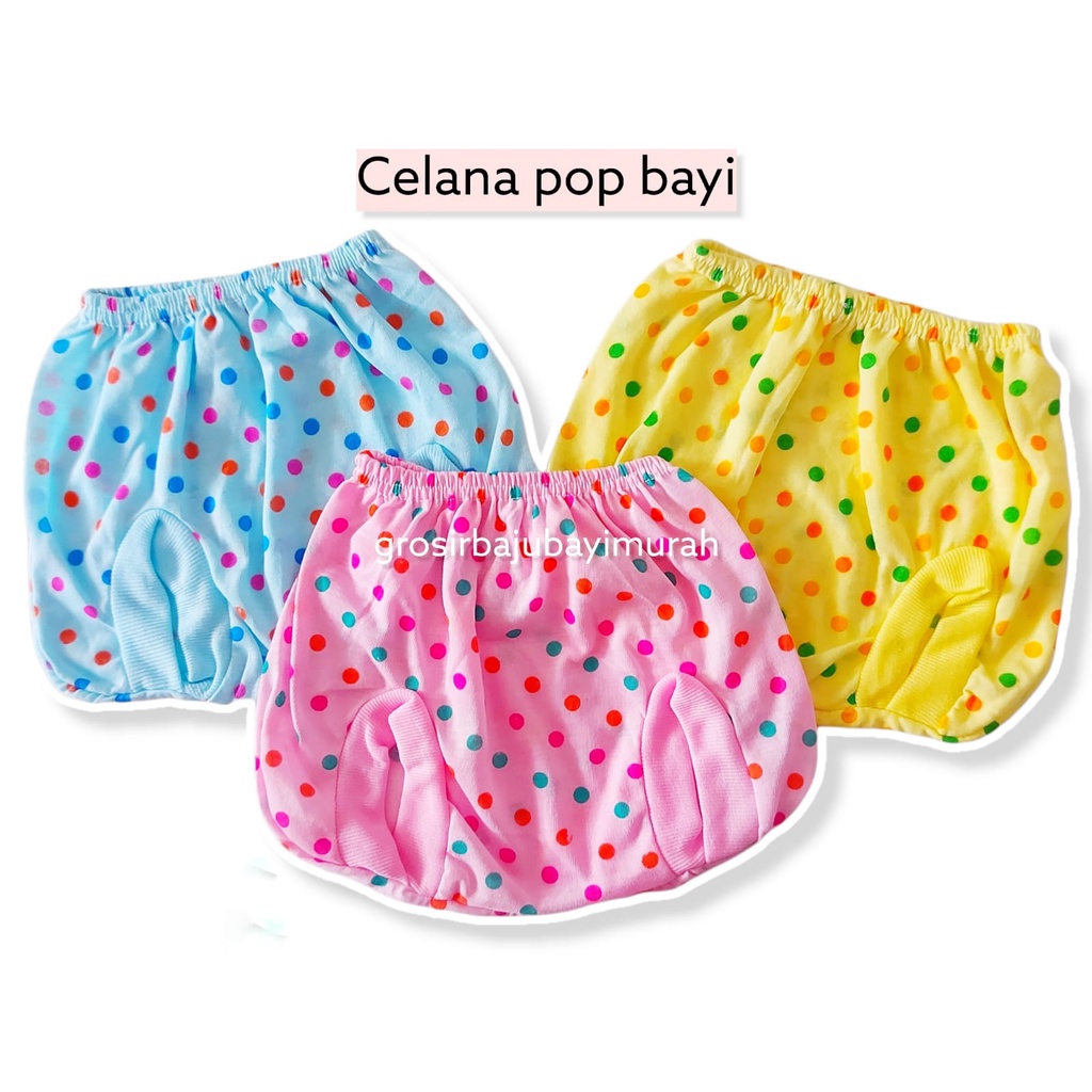 1 LUSIN celana POP MOTIF bayi perlengkapan bayi baru lahir