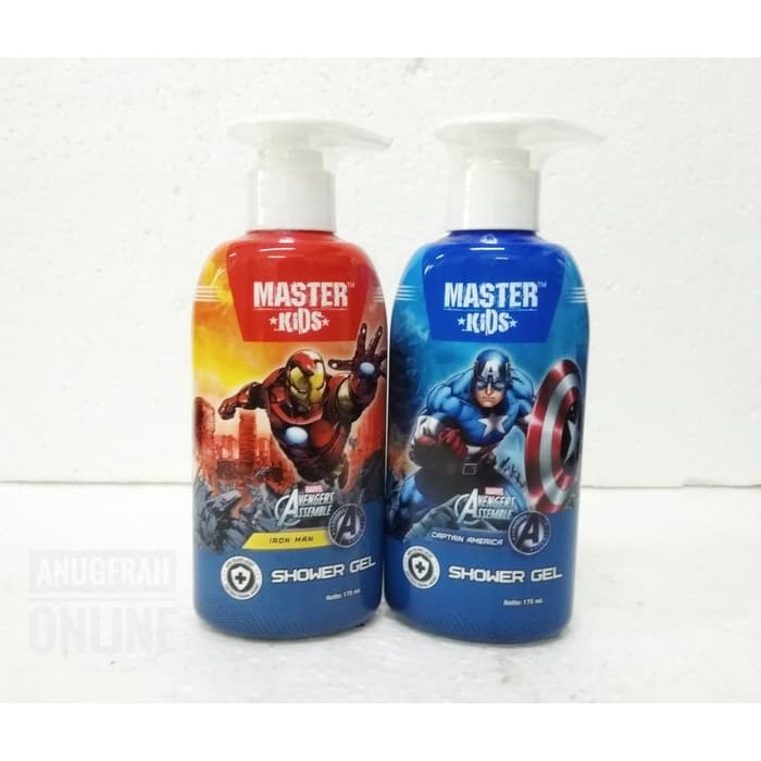 Shower Gel Master Kids Varian Captain America dan Iron Man 175ML