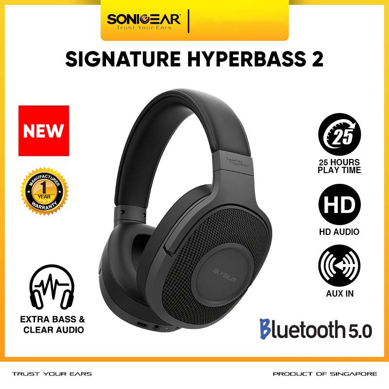 DnS_Home -  Elysium Signature HyperBass 2 Wireless Bluetooth Over Ear Headphone