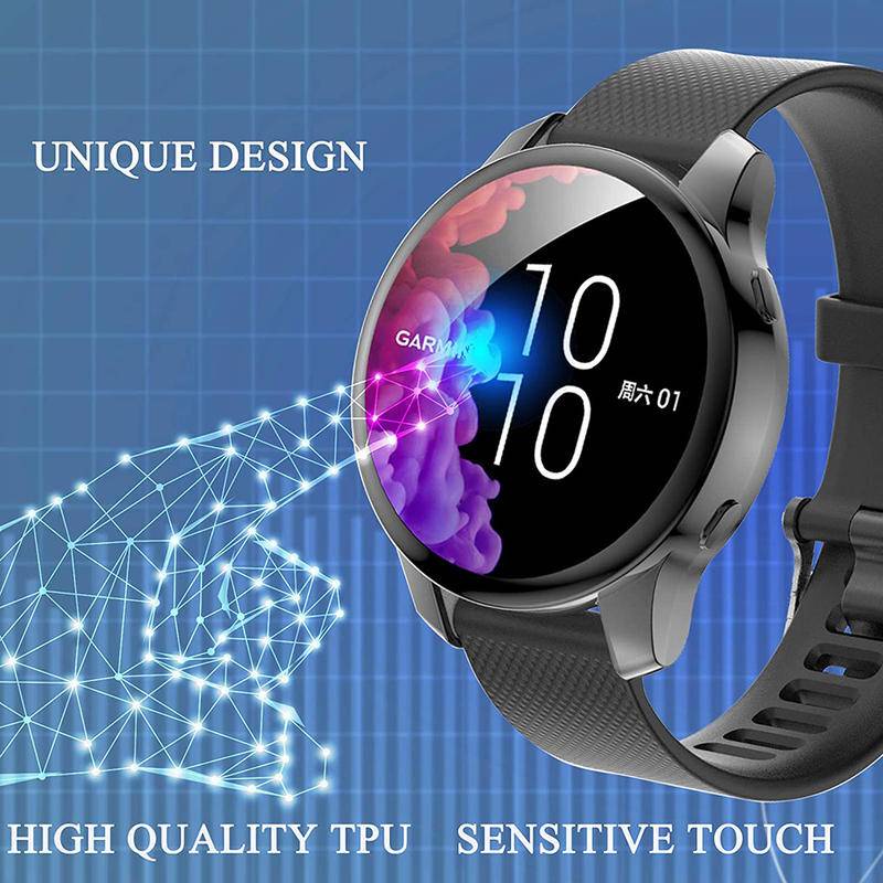 Casing Pelindung Layar Smartwatch Garmin Venu Bahan Tpu Anti Gores Dengan Bumper