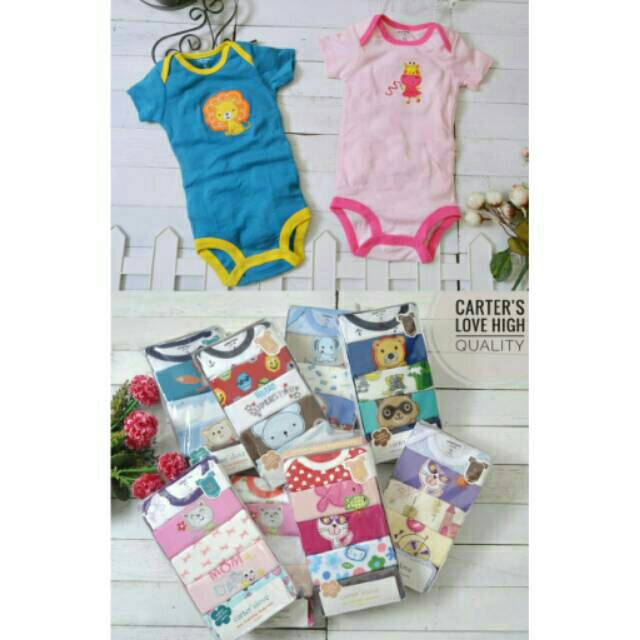 jumper carters 5in1 (dpt 5pcs)/ baju kodok bayi lengan pendek