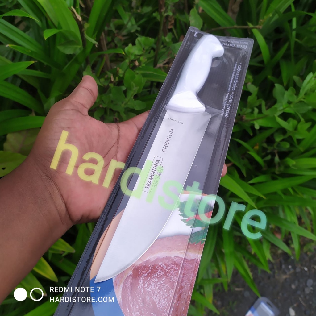 Pisau Sembelih Iris Daging 7 inchi / 18 cm Tramontina Premium Meat Butcher Knife 24473/187 White Sta