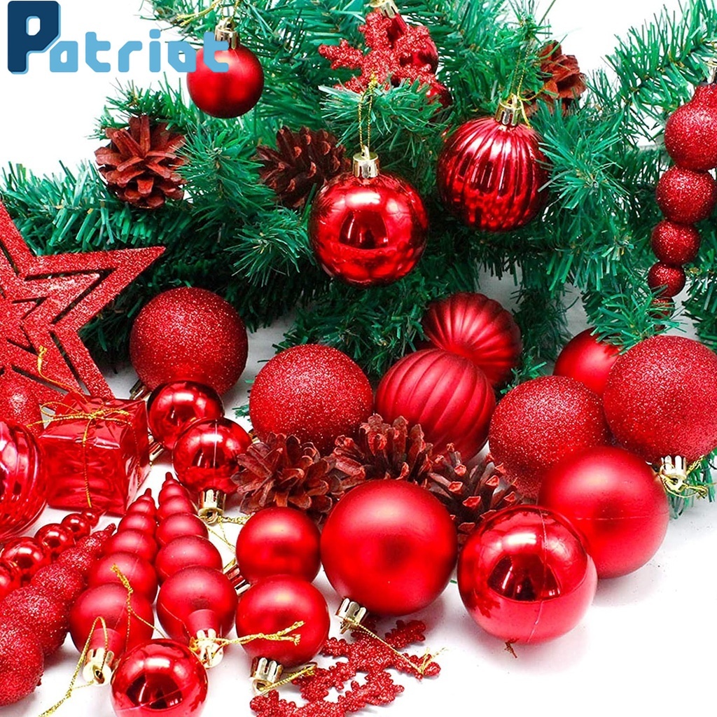 24Pcs/Box Plastic Xmas Tree Decorative Hanging Ball  For Halloween Or Christmas Tree